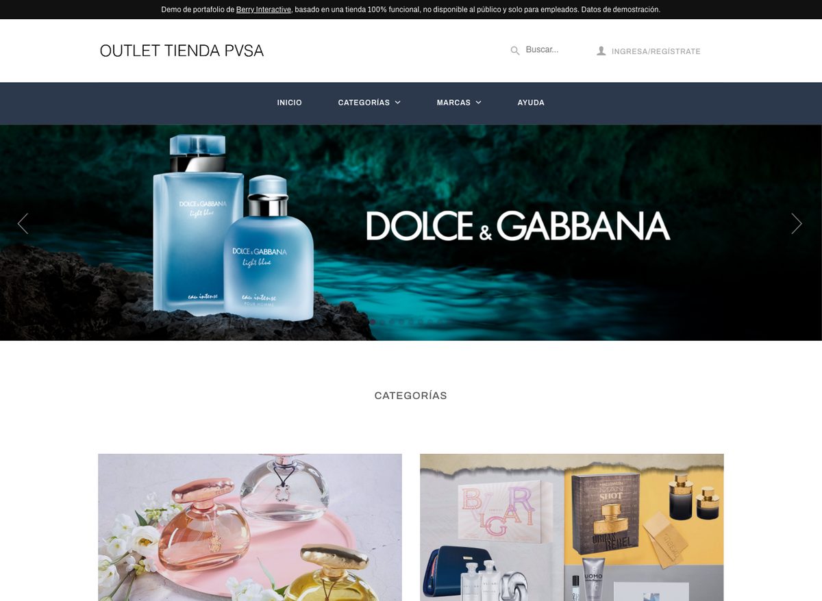 Portada del outlet